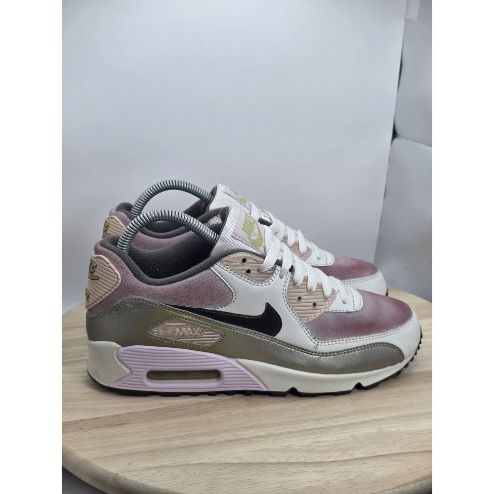 Women's 7.5 - NIKE AIR MAX 90 CL Sail Brown / Pink Shoe Y2K 312153-121 GS 6Y - Picture 3 of 9